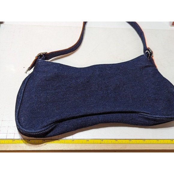 Spirit Ready Clemson SC Tiger Paw Print  Denim Hobo Purse Handbag - Picture 3 of 4